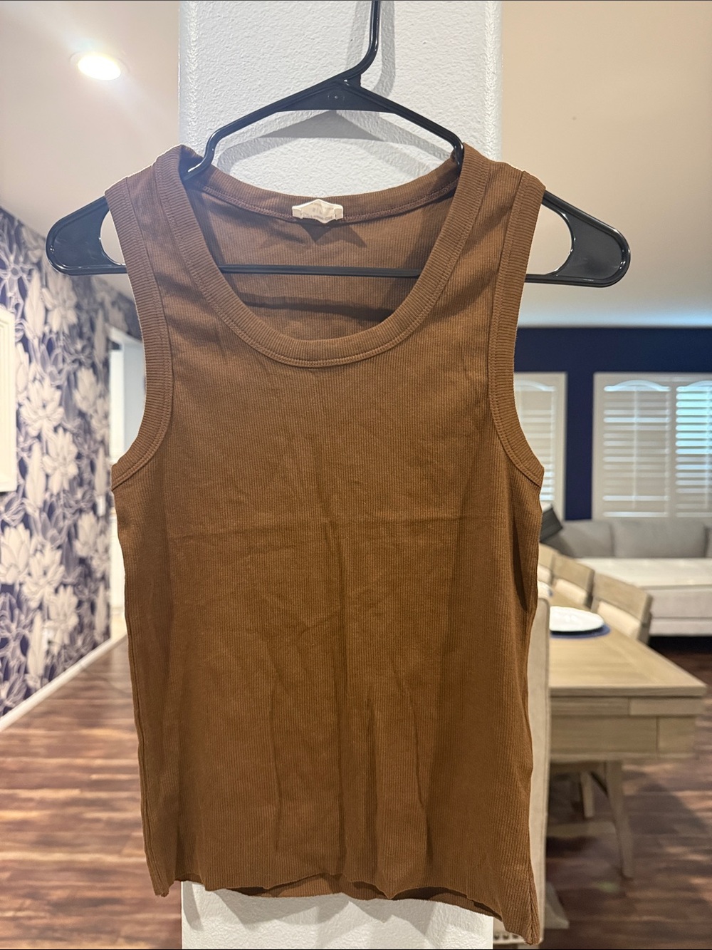 Cotton On Brown Ribbed Tank Top